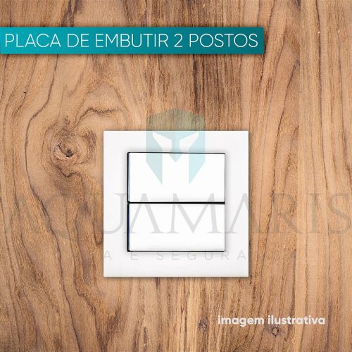 Placa 2 Postos Para M�vel PIAL Plus+ Branco Legrand 618520BC