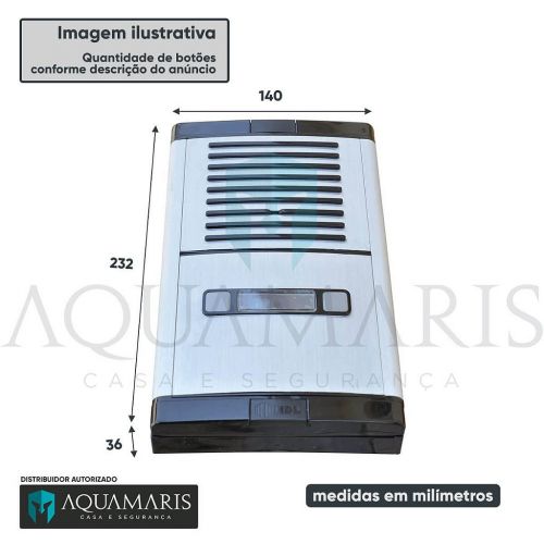 Kit Unidade Externa V�deo Porteiro Coletivo VPC 8 Bot�es com C�mera Montado HDL
