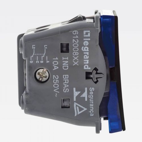 M�dulo Interruptor Bipolar Paralelo PIAL Plus+ 10A Preto Legrand 612008PT