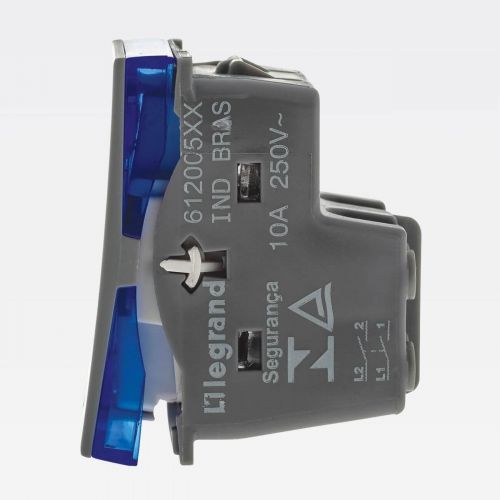 M�dulo Interruptor Bipolar Simples PIAL Plus+ 10A 250V Cinza Legrand 612005CZ