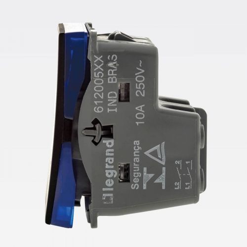 M�dulo Interruptor Bipolar Simples PIAL Plus+ 10A 250V Preto Legrand 612005PT