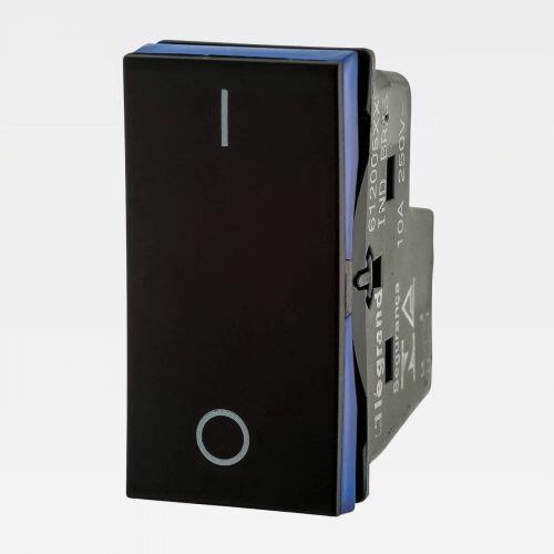 Módulo Interruptor Bipolar Simples PIAL Plus+ 10A 250V Preto Legrand 612005PT