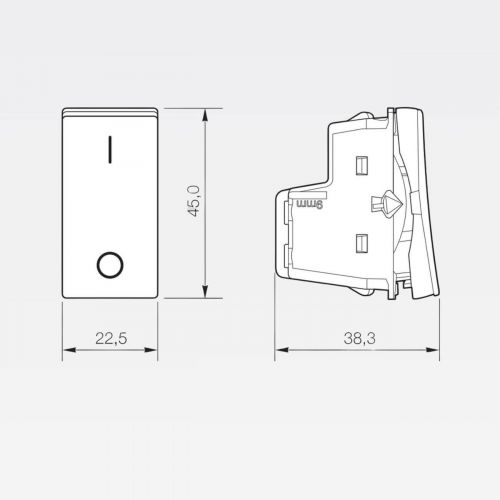 M�dulo Interruptor Bipolar Simples PIAL Plus+ 10A 250V Preto Legrand 612005PT
