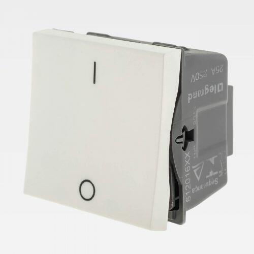 Módulo Interruptor Bipolar Simples PIAL Plus+ 25A 250V Branco Legrand 612016BC