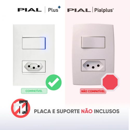 M�dulo Interruptor Bipolar Simples PIAL Plus+ 25A 250V Branco Legrand 612016BC
