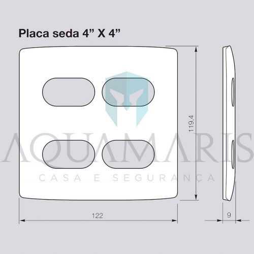 Placa 1+1 Postos PIAL Nereya 4x4 Moscada Legrand 663412