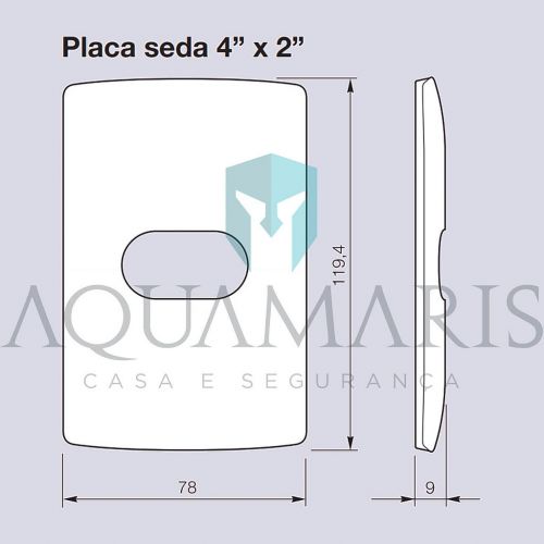 Placa 3 Postos Separados PIAL Nereya 4x2 Branco Legrand 663262