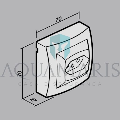 Tomada Sobrepor Sistema X 20A 2P+T Branco Legrand 675061