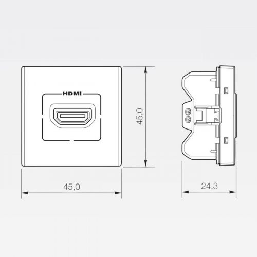 M�dulo Tomada HDMI Parede PIAL Plus+ Branco Legrand 615092BC