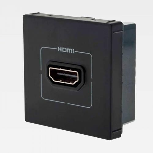 M�dulo Tomada HDMI Parede PIAL Plus+ Preto Legrand 615092PT