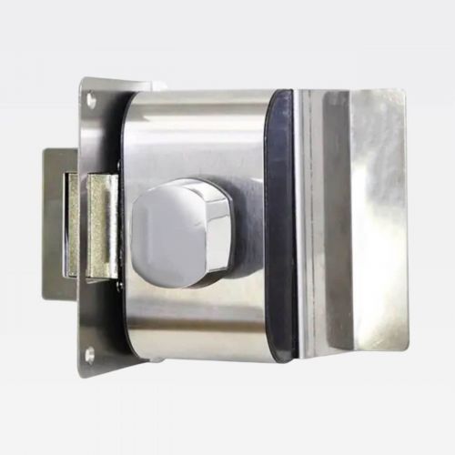 Fechadura El�trica PV90 AD HDL Para Porta de Vidro 1 Folha Abre Para Dentro Com Puxador Bola Inox HDL 90.01.03.094