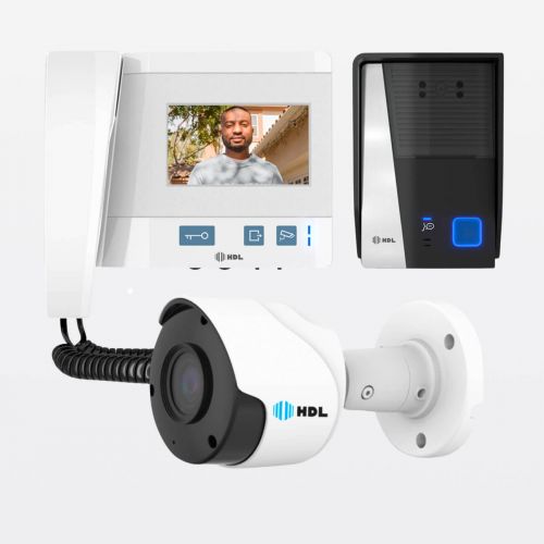 Kit V�deo Porteiro Class Com C�mera de Vis�o Noturna Externa Inclusa HDL