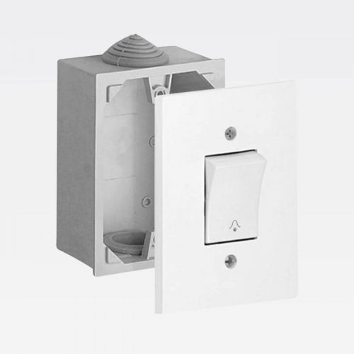 Kit Pulsador Campainha Aquatic IP44 IK04 10A 127/220V Branco Legrand