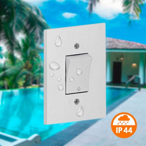 Kit Pulsador Campainha Aquatic IP44 IK04 10A 127/220V Branco Legrand