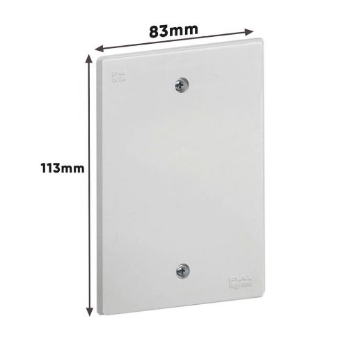 Kit Placa Cega Aquatic IP44 IK04 4x2 Cinza Legrand