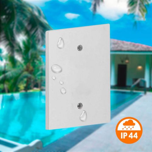 Kit Placa Cega Aquatic IP44 IK04 4x2 Cinza Legrand