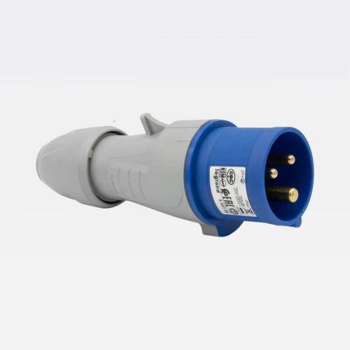 Plugue Industrial 16A 250V 2P+T Móvel IP44 Azul Tempra Legrand 555124
