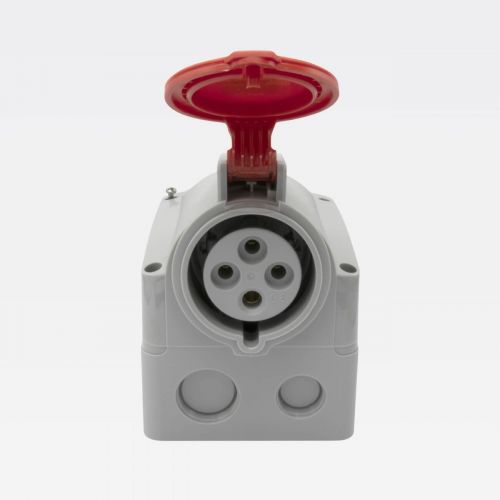 Tomada Industrial 32A 415V 3P+T Sobrepor IP44 Vermelho Tempra Legrand 555258