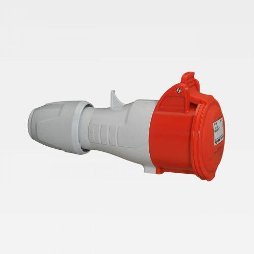 Tomada Industrial 32A 415V 3P+T M�vel IP44 Vermelho/Cinza Tempra Legrand 555218