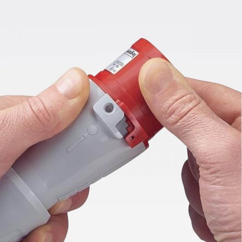 Plugue Macho Industrial 32A 415V 3P+T M�vel IP44 Vermelho/Cinza Tempra Legrand 555238