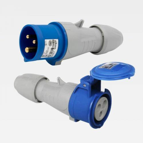 Kit Tomada e Plugue Industrial 16A 250V 2P+T IP44 Móvel Tempra Legrand