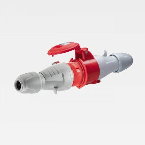 Conjunto Tomada e Plugue Industrial 16A 415V 3P+T Móvel IP44 Vermelho/Cinza Tempra Legrand