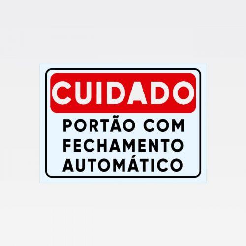 Placa Port�o Autom�tico PS 190x150x1mm Poliestireno Jonisan