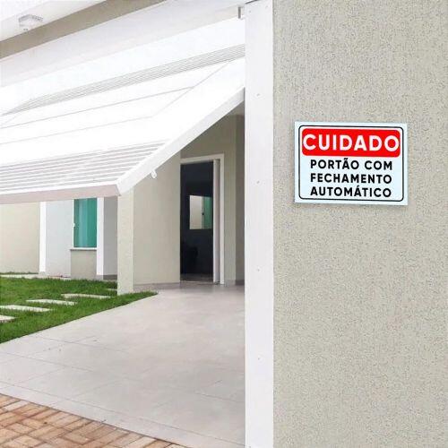 Placa Port�o Autom�tico PS 190x150x1mm Poliestireno Jonisan