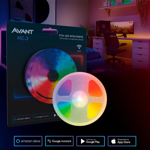 Fita LED Inteligente RGB Avant NEO 5m 5W Bivolt 290418176