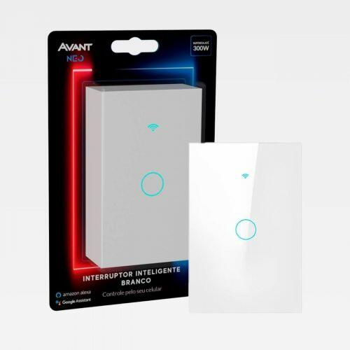 Interruptor Inteligente WiFi 1 Bot�o Avant NEO Alexa Google Assistente