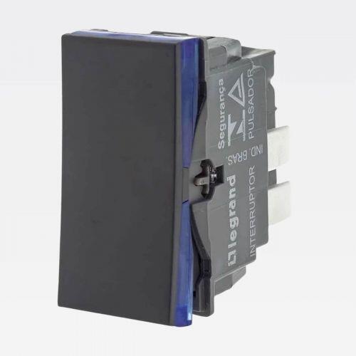 Módulo Pulsador 2A 250V Borne Automático 1M PIAL Plus+ Preto Legrand 611013PT