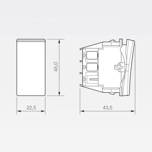 M�dulo Pulsador 2A 250V Borne Autom�tico 1M PIAL Plus+ Preto Legrand 611013PT
