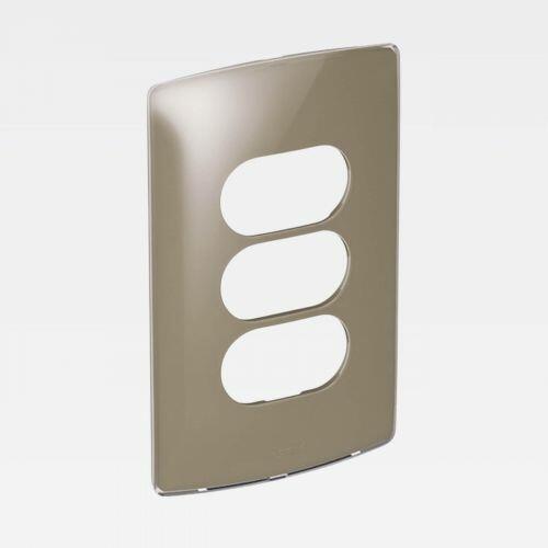 Placa 3 Postos Separados 4x2 Malt Gloss Nereya Legrand 663265