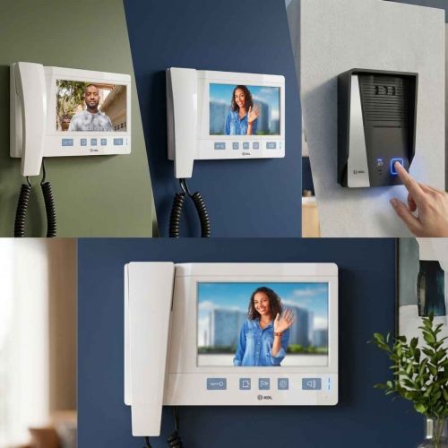 Kit Vídeo Porteiro HDL Advance com Câmera + 2 Monitores Extensão 7