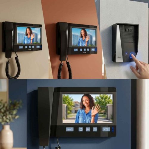 Kit V�deo Porteiro HDL Advance com C�mera + 2 Monitores Extens�o 7