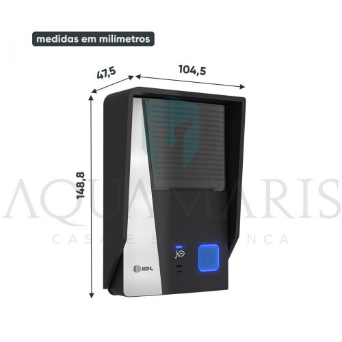 Kit Interfone HDL F8 Advance + Fechadura Magn�tica M90|180 com Acabamento + Carregador Bateria Continente