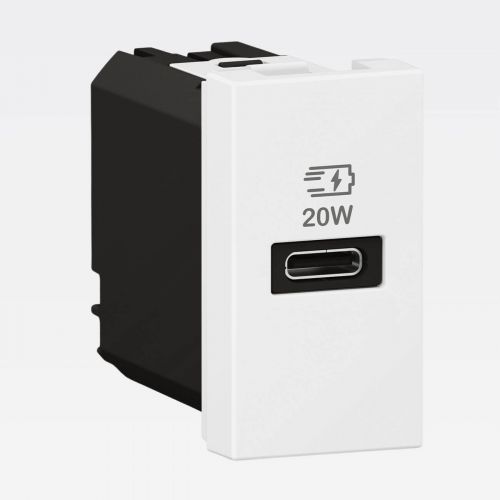M�dulo Carregador USB Tipo-C Arteor 20W Power Delivery Branco Legrand 571696B