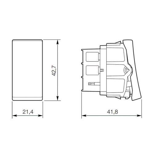 M�dulo Pulsador Campainha PIAL Plus (Antiga) 2A 250V Branco Legrand 611012