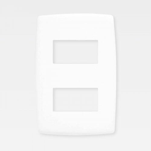 Placa 2 Postos PIAL Plus (Antiga) Horizontal Branco Legrand 618506