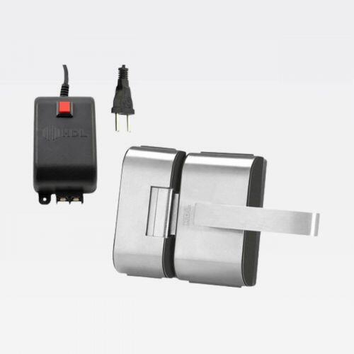 Kit Fechadura Porta Vidro HDL PV90 2R-L Inox 2 Folhas Abertura Interna + Fonte TRA-400 c/ Botão