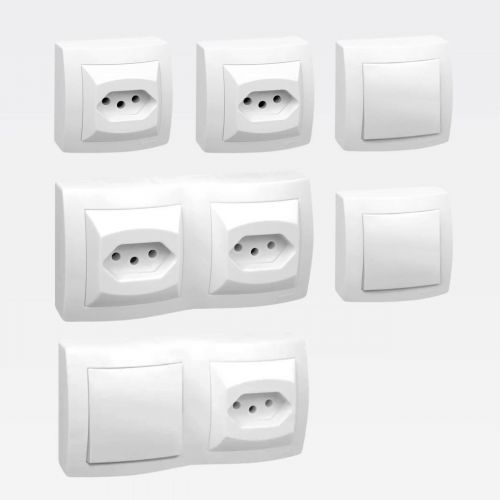 Kit Tomadas e Interruptores Sistema X Sobrepor Branco Legrand