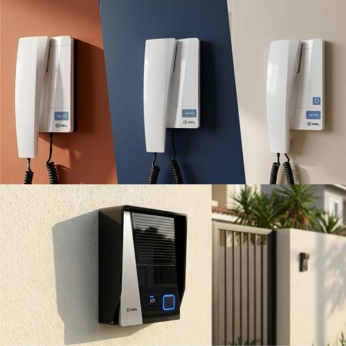 Kit Interfone HDL F8 Advance 3 Pontos c/ LED Azul + Porteiro Eletr�nico + Monofones