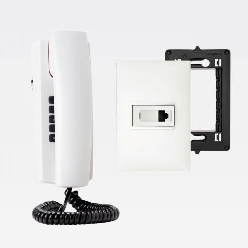 Kit Telefone Fixo Centrixfone P HDL + Tomada RJ11 PIAL Plus+ Legrand