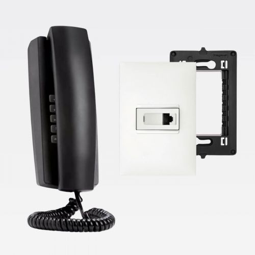 Kit Telefone Fixo Centrixfone P HDL + Tomada RJ11 PIAL Plus+ Legrand