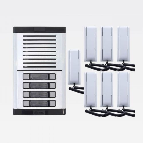 Kit Interfone Coletivo HDL MPS 7 Pontos para Condom�nios c/ Gabinete GS-2 + 7 Monofones AZ-S01 + Fonte TRA-400