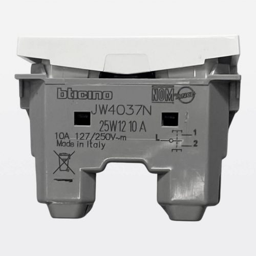 M�dulo Pulsador Revers�o Persianas 10A 250V Branco Matix Go Bticino Legrand JW4037N