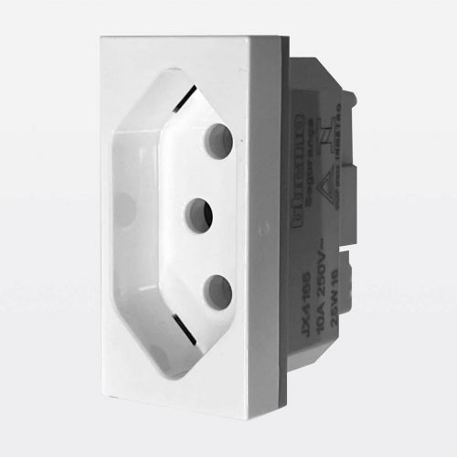 Módulo Tomada 10A Bivolt Branco Matix Go Bticino Legrand JW4165