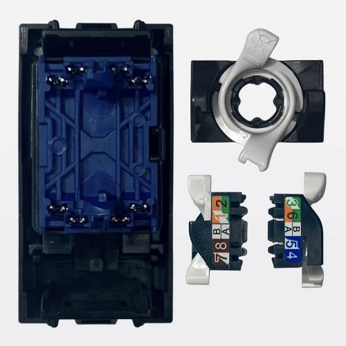 M�dulo Tomada Rede RJ45 Cat6 Preto Matix Go Bticino Legrand JB4279C6