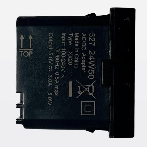 M�dulo Carregador USB Tipo C+A 15W 3000mAh Preto Matix Go Bticino Legrand JB4191AC