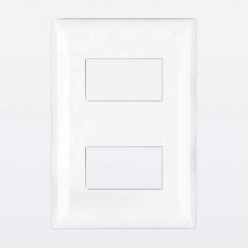 Placa 2 Postos Thesi Up Bticino 4x2 Branco Legrand M5P2